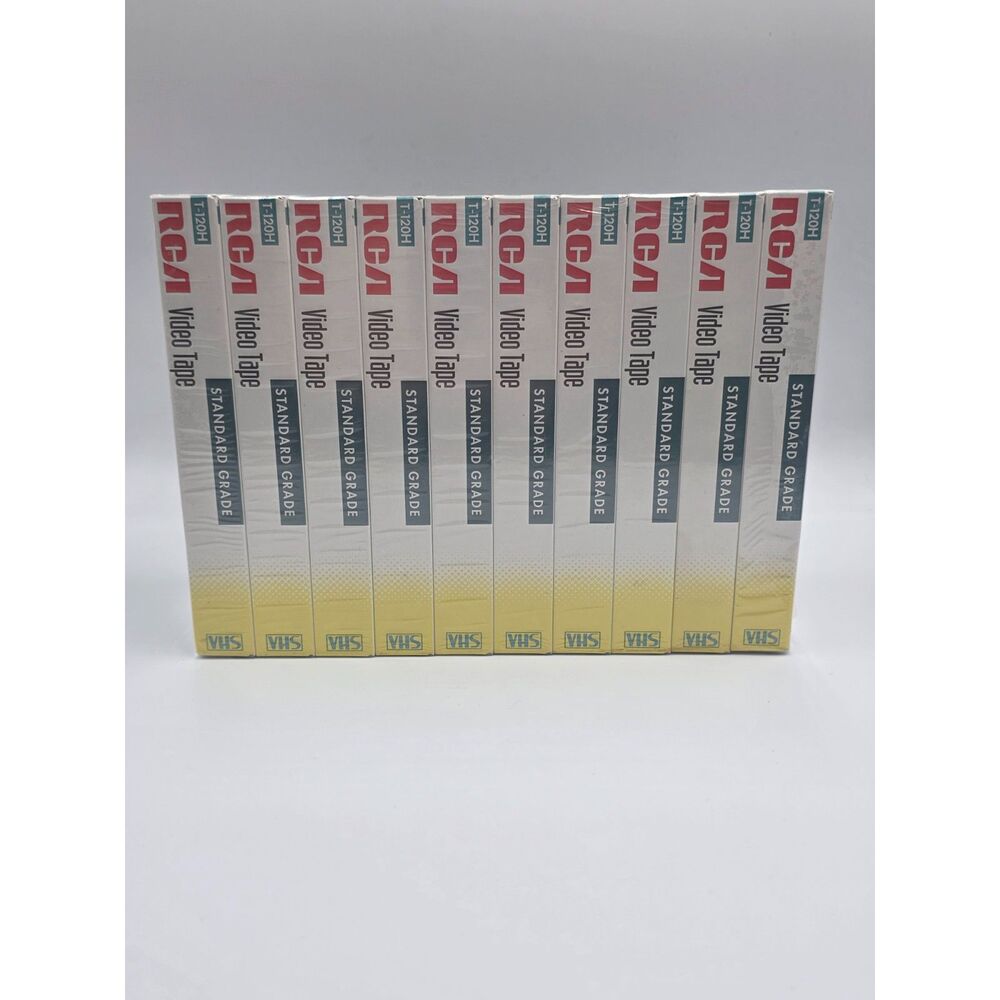 RCA T-120H Standard Grade Blank VHS Cassette Tapes 6 hours Sealed 10 Pack